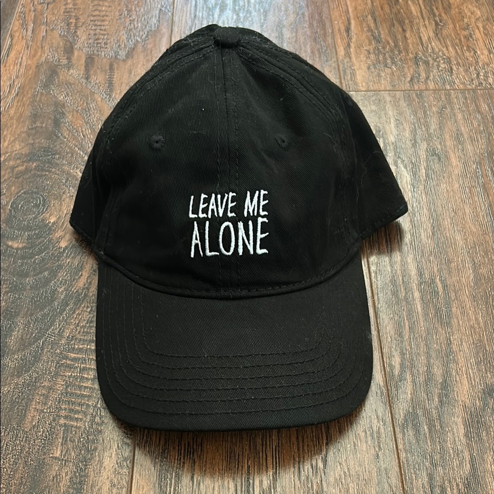 Black “Leave Me Alone” Cap